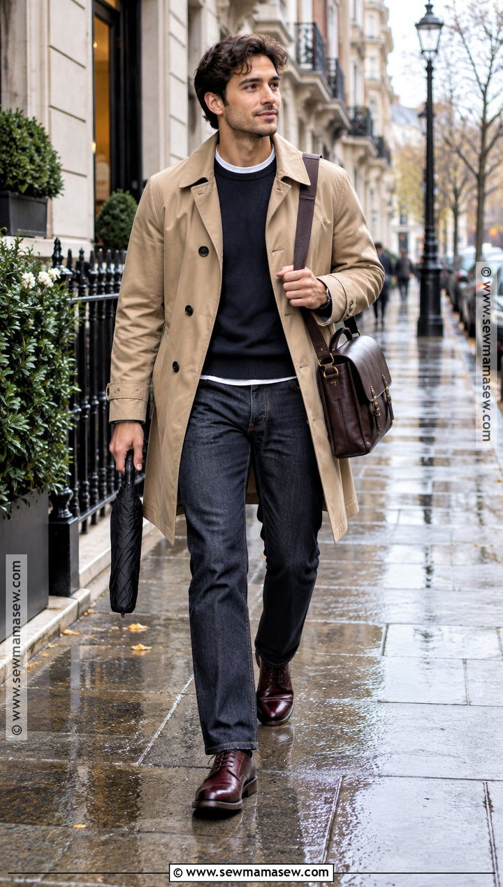 Mens Trench Coat Fall Outfit - 25 mens outfits fall