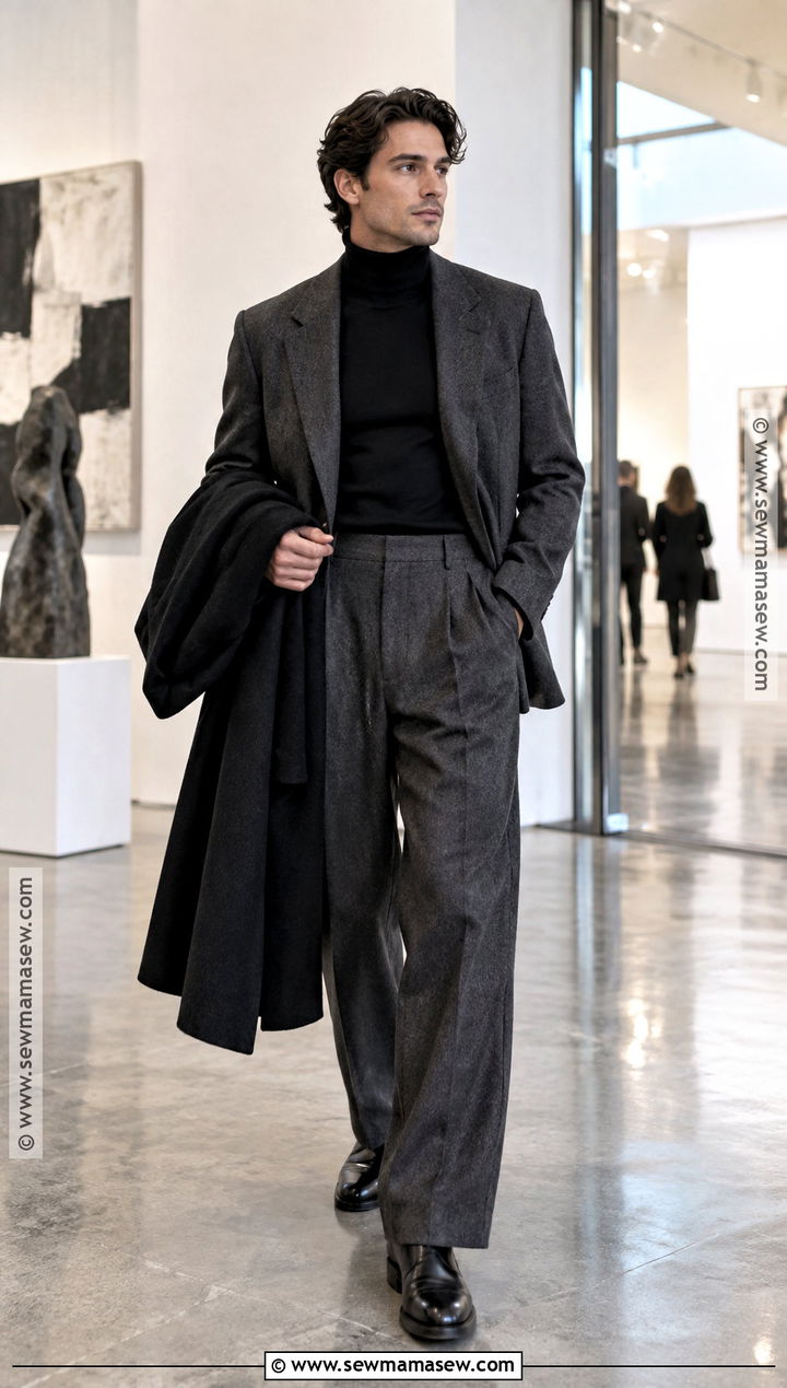Mens Turtleneck And Relaxed Suit Outfit - 15 2026 Fall Fashion Trends for Men
