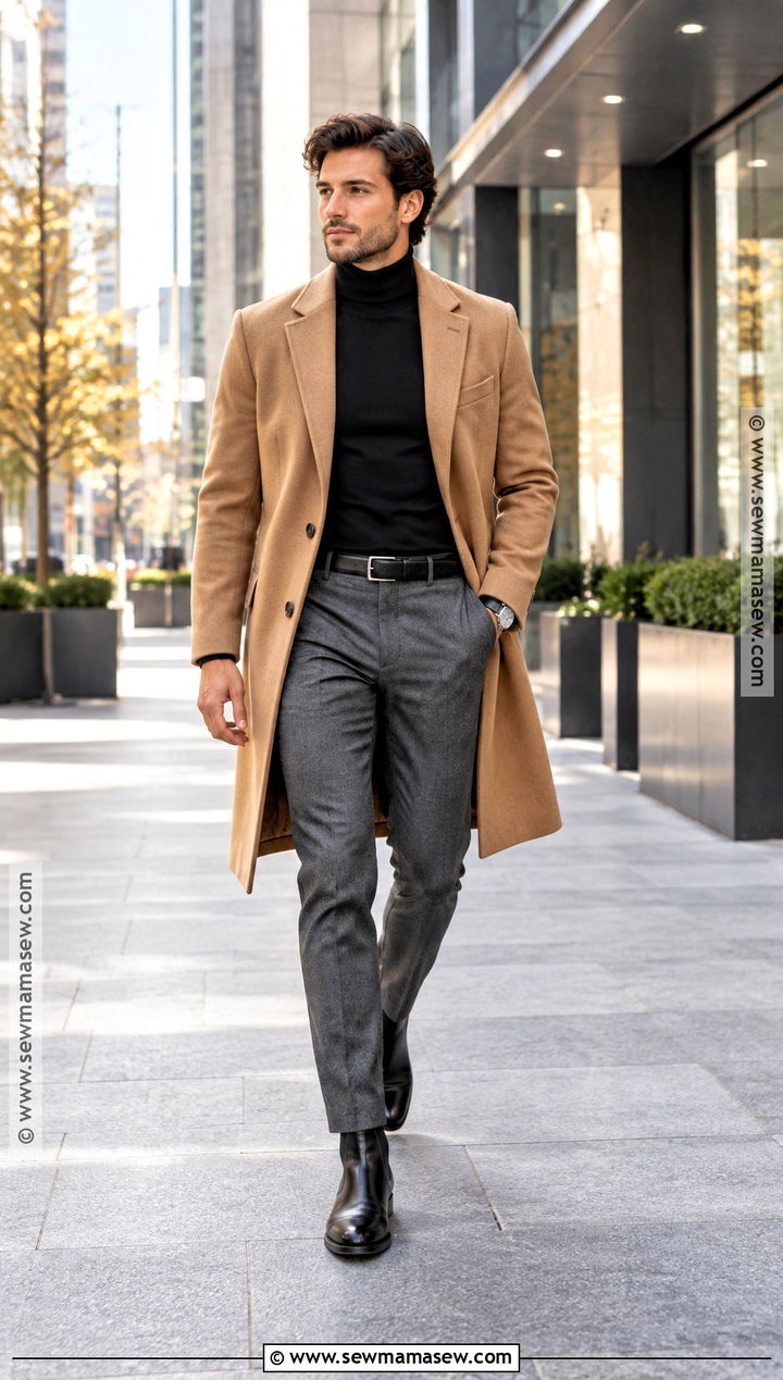 Mens Turtleneck With Wool Trousers - 15 men's fall fashion clothing ideas