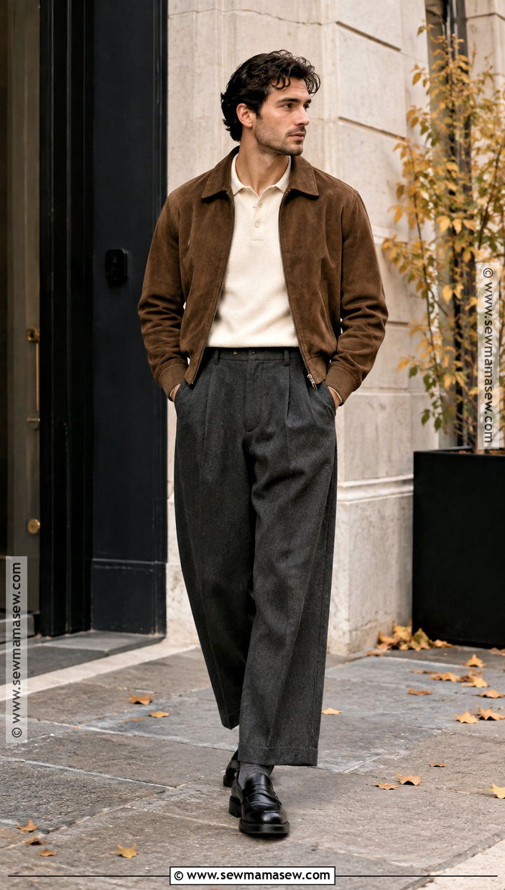Mens Wide Leg Trousers And Loafers Outfit - 15 2026 Fall Fashion Trends for Men