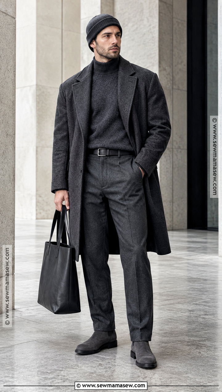 Mens Winter Monochrome Outfit - 15 mens outfits fall winter