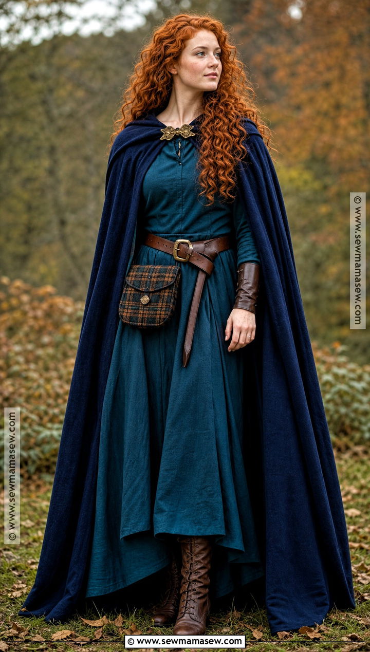 Merida Costume With Navy Cape - 30 Merida Halloween Costume Ideas