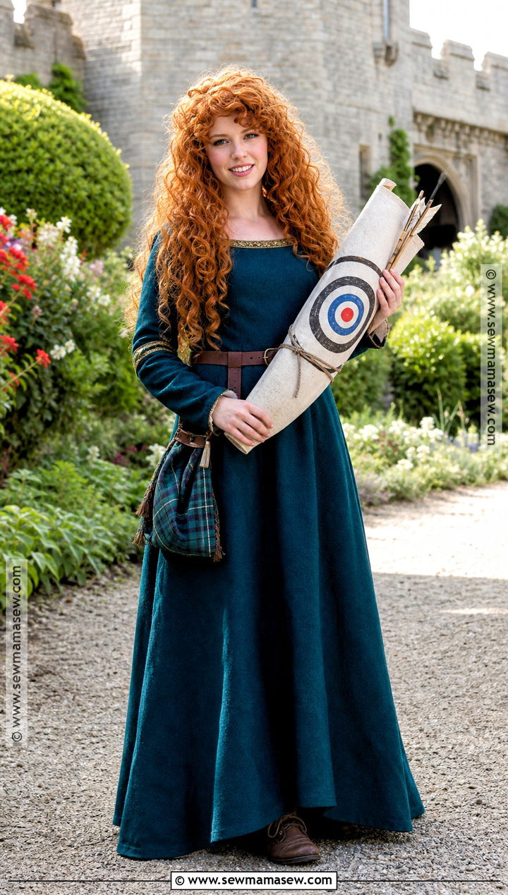 Merida Princess Costume With Curly Ginger Hair - 30 ginger halloween costumes red hair