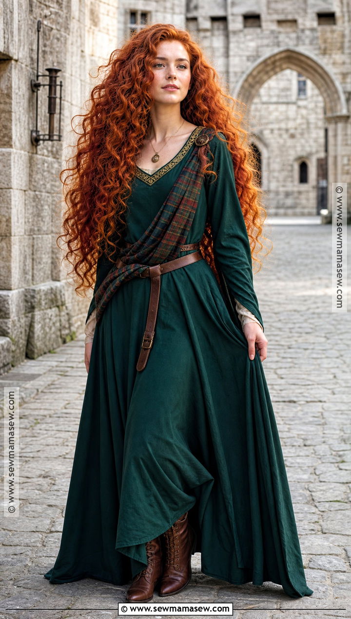 Merida Princess Costume With Red Curls - 40 red hair costume ideas