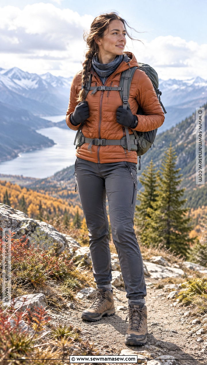 Merino Base Layer And Softshell Pants Outfit - 20 Cute Fall Hiking Outfits for Women