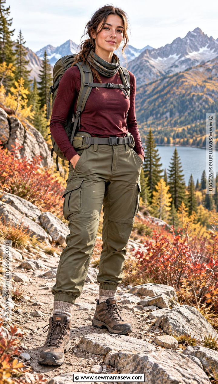 Merino Top And Cargo Pants Hiking Outfit - 20 Hiking Outfit Fall Ideas for Women