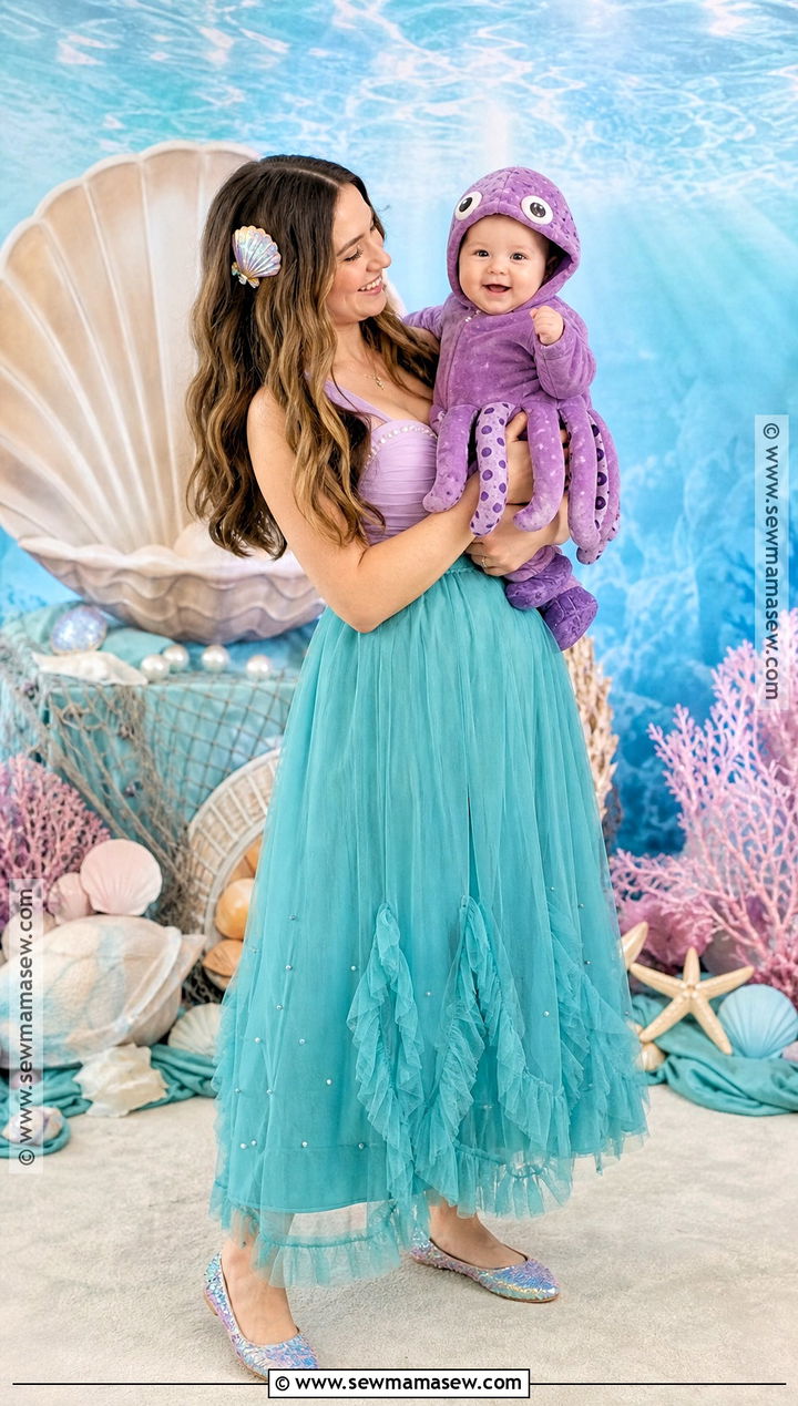 Mermaid And Baby Octopus Costume - 30 mom and baby costumes
