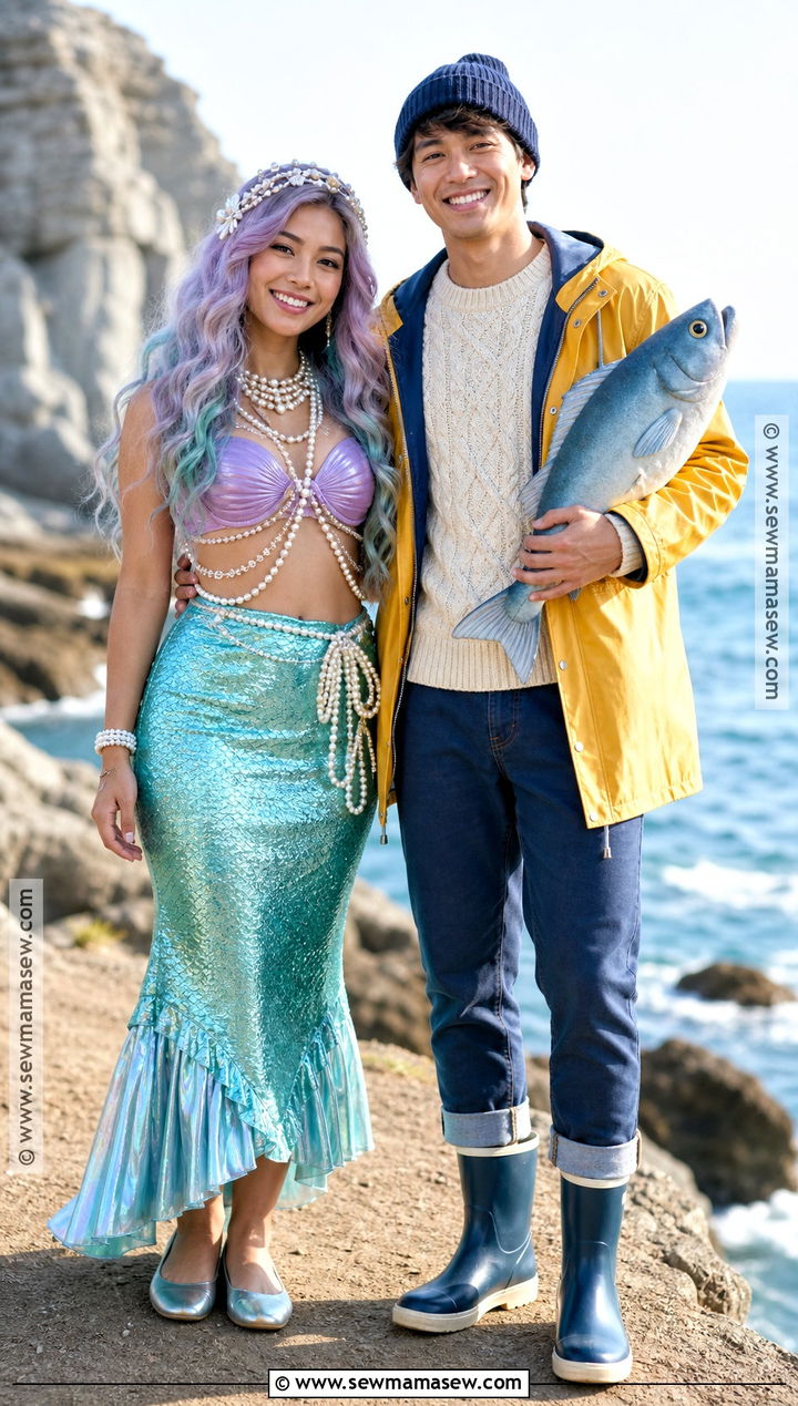 Mermaid And Fisherman Couple Costume - 30 unique couple costumes
