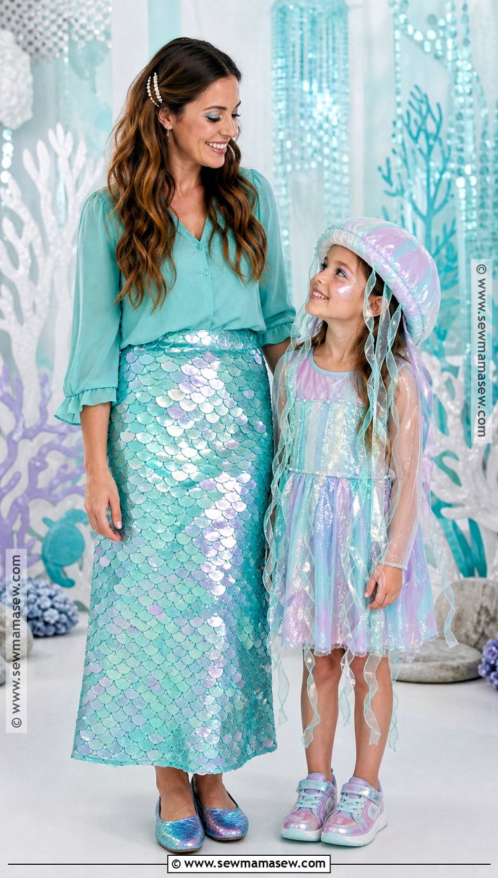 Mermaid And Jellyfish Costume - 35 mommy and me halloween costumes