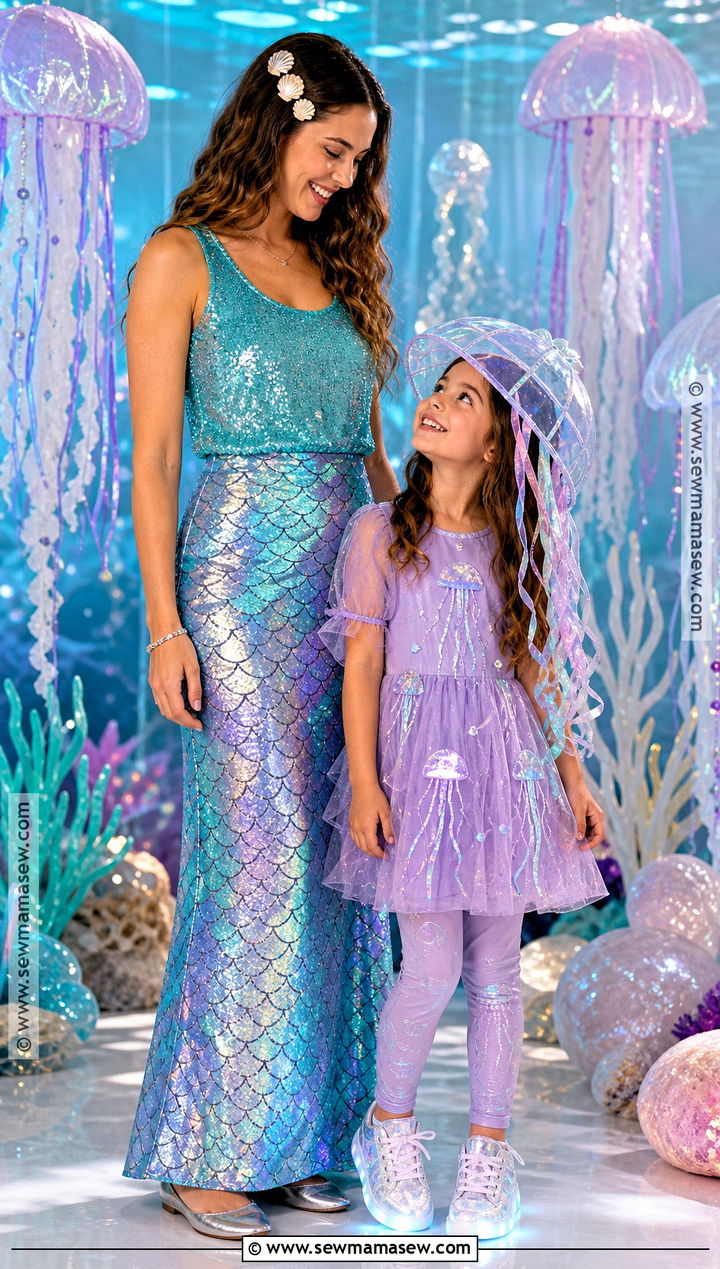 Mermaid And Jellyfish Costumes - 30 mom and daughter costumes
