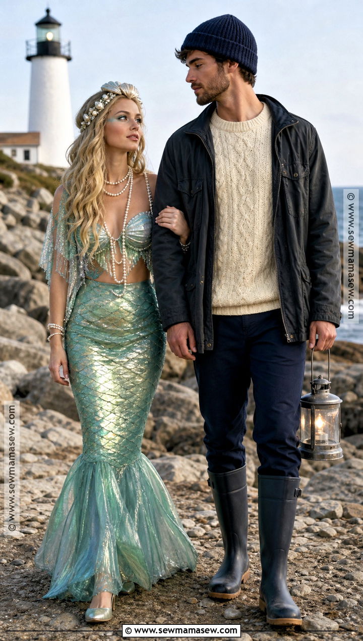 Mermaid And Lighthouse Keeper Couples Costume - 40 unique couples halloween costume ideas