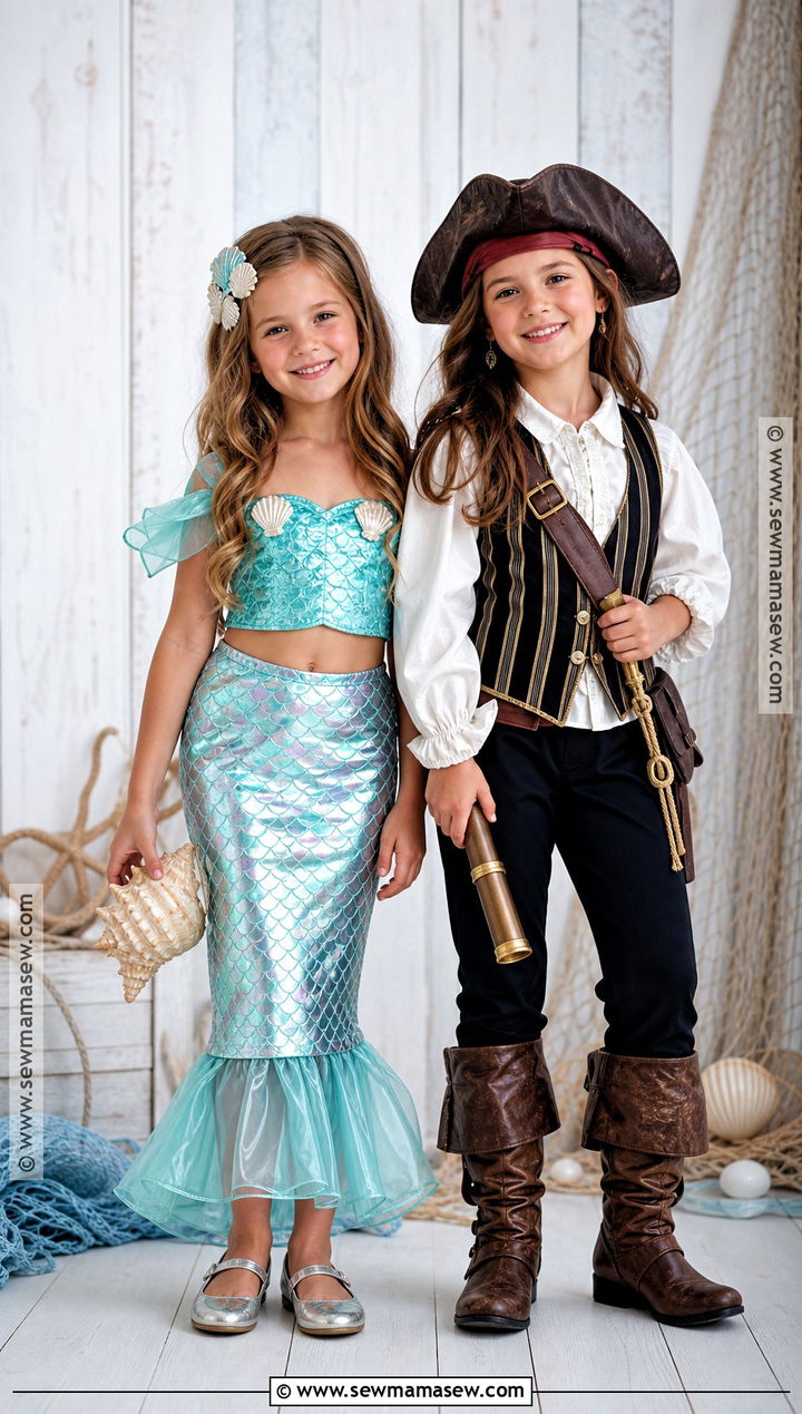 Mermaid And Pirate Costume - 30 halloween costumes for 2 for girls