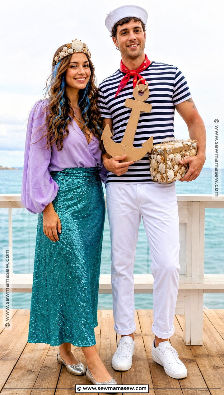 Mermaid And Sailor Couple Costume - 30 couple costumes cute