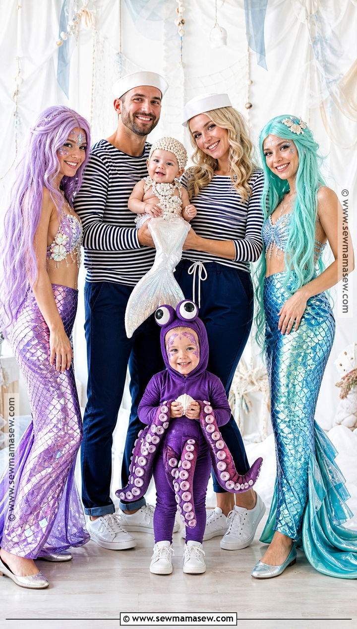 Mermaid And Sailor Family Costume - 45 family costume ideas
