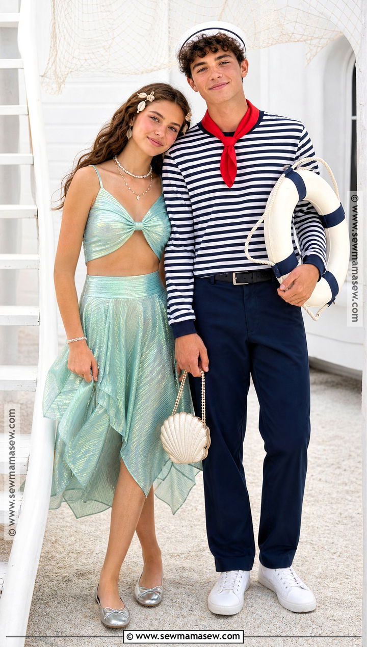 Mermaid And Sailor Friend Costume - 30 friend costume ideas two