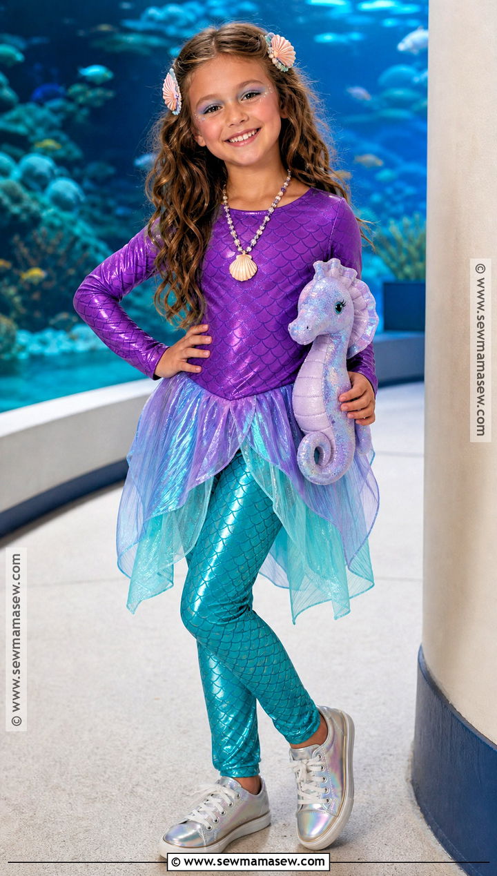 Mermaid Costume With Scale Leggings - 40 kids costumes