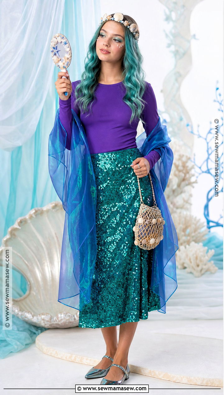 Mermaid Costume With Sequin Skirt - 40 teen halloween costumes