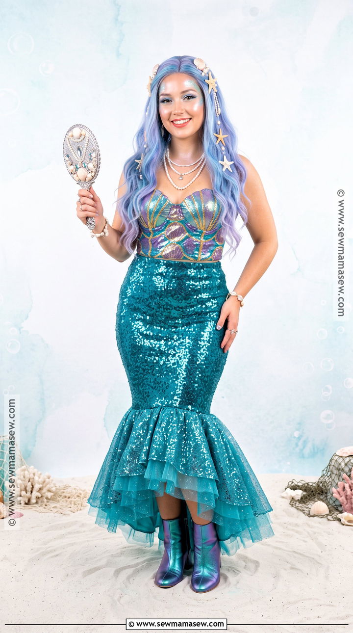 Mermaid Costume With Sequin Skirt - 50 halloween costume ideas