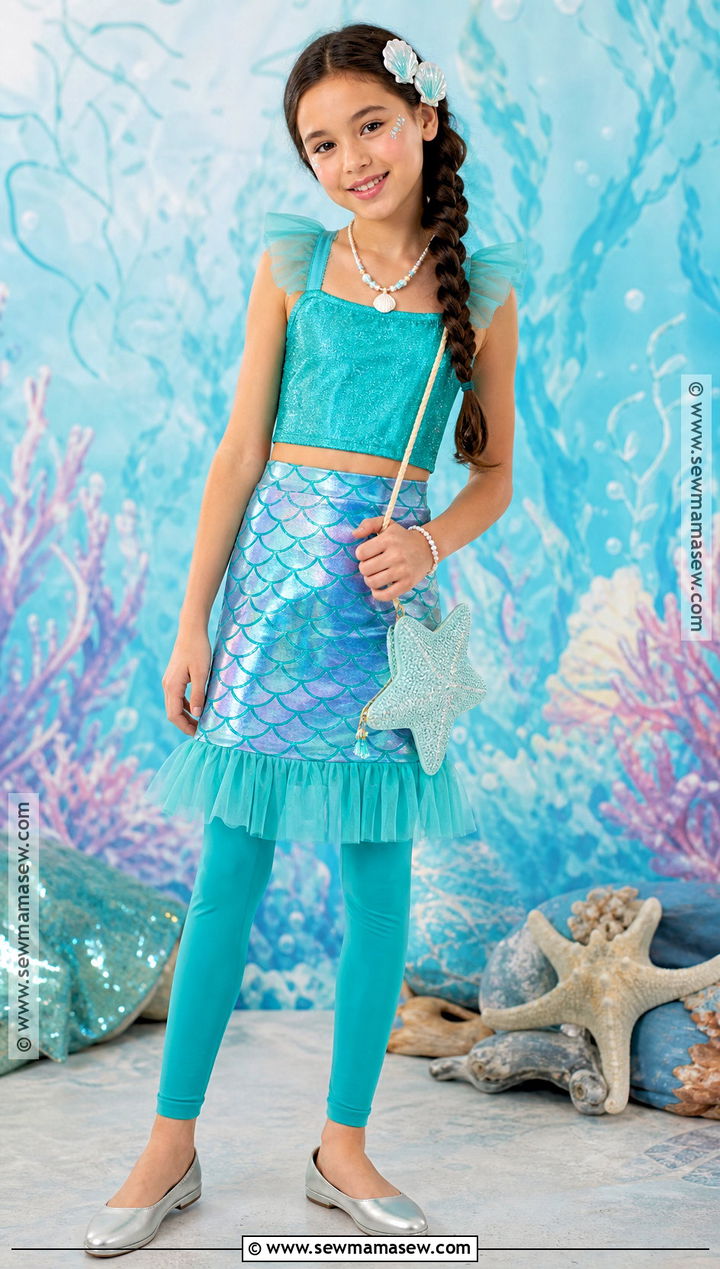 Mermaid Costume With Shimmering Skirt - 30 costume ideas for girls