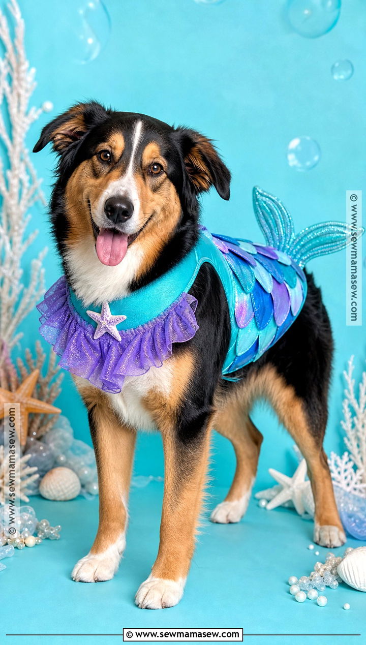 Mermaid Dog Halloween Costume - 45 dog halloween costumes