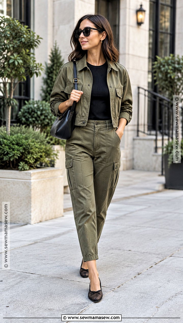 Mesh Ballet Flats With Cargo Pants - 15 fall 2026 fashion trends shoes