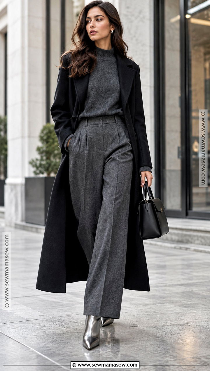 Metallic Boots With Monochrome Sweater And Trousers - 15 Fall Winter Boots 2026