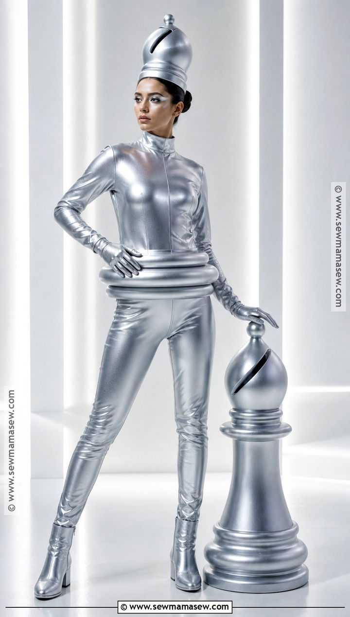 Metallic Chess Piece Costume - 30 chess costume ideas
