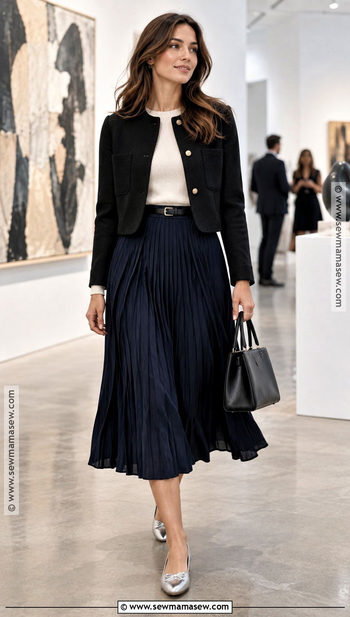 Metallic Flats With A Pleated Skirt - 20 fall flats ideas