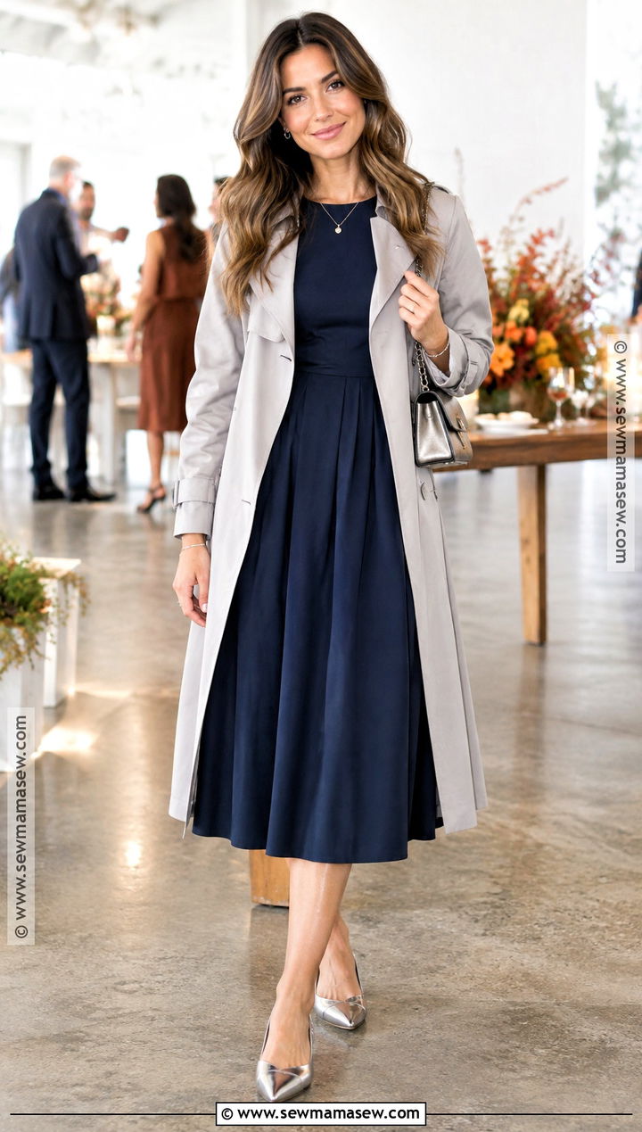 Metallic Flats With Long Sleeve Dress - 20 fall shoes with dress