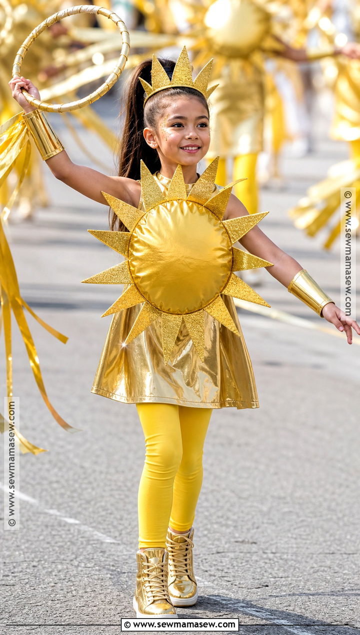 Metallic Gold Sun Costume - 30 sun costume ideas for kids