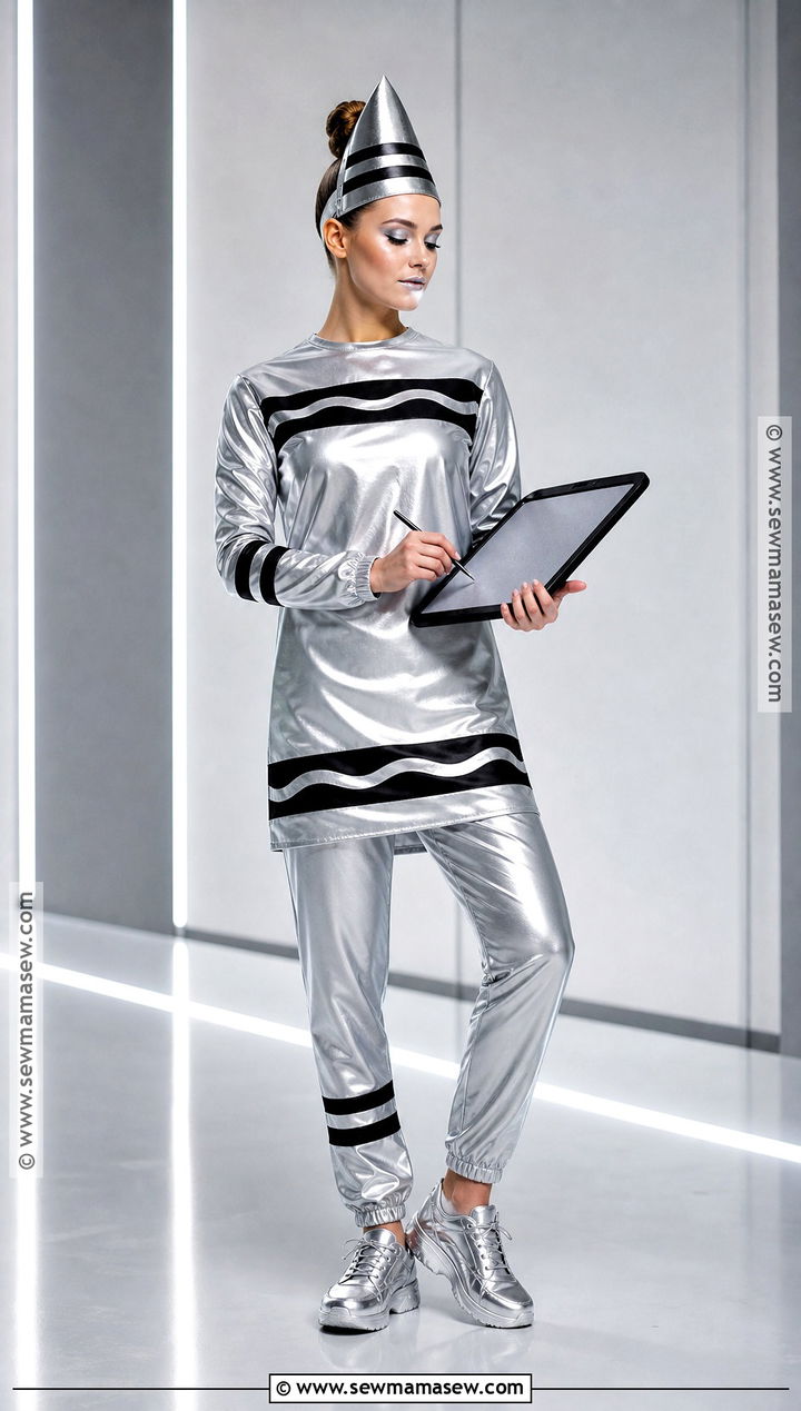 Metallic Silver Crayon Costume - 35 crayon costume ideas