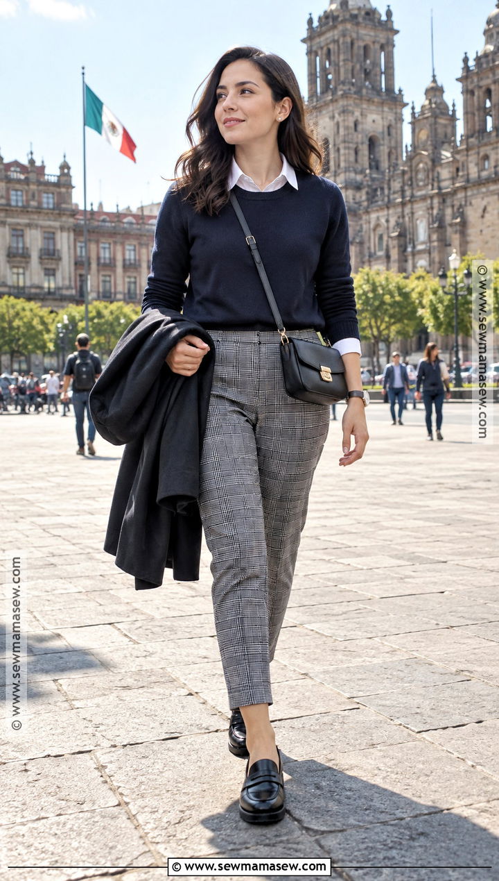 Mexico City Fall Cropped Pants And Light Sweater Outfit - 20 mexico city fall outfits