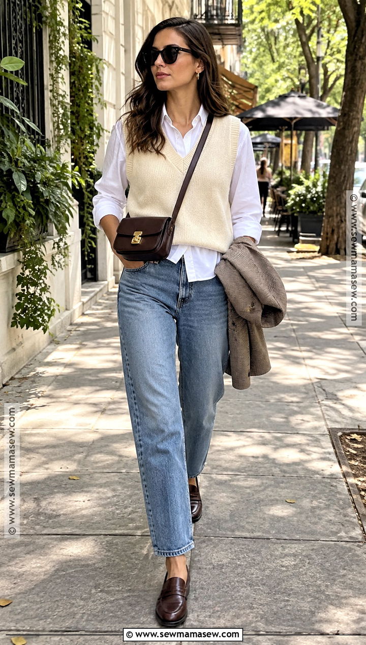 Mexico City Fall Sweater Vest And Jeans Outfit - 20 mexico city fall outfits