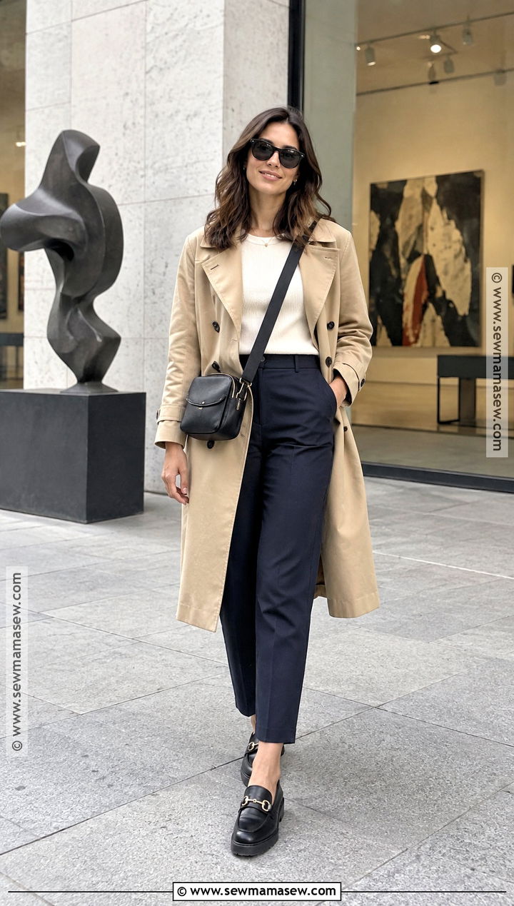 Mexico City October Trench Coat And Trousers Outfit - 15 Mexico City Outfit October Ideas