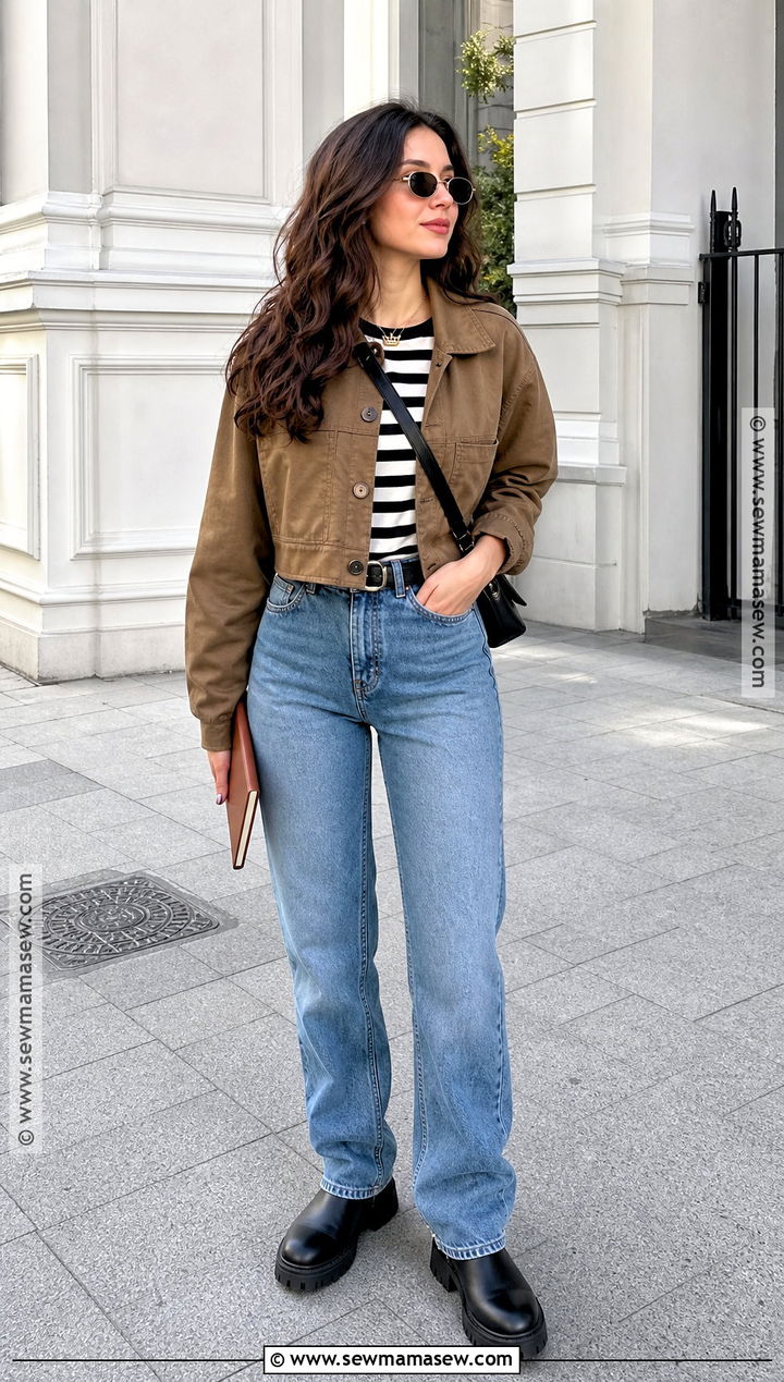 Mia Striped Shirt And Brown Jacket Costume - 30 mia princess diaries costume ideas