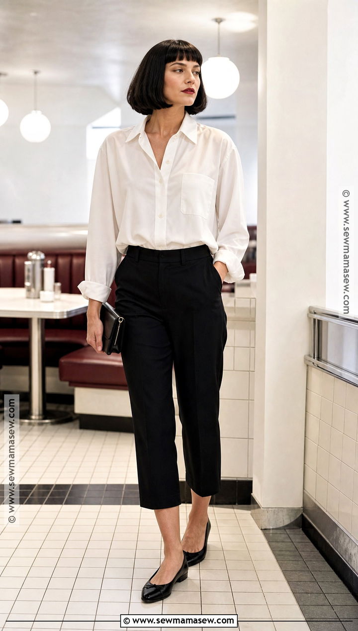 Mia Wallace Costume With Blunt Black Bob - 35 black hair costume ideas