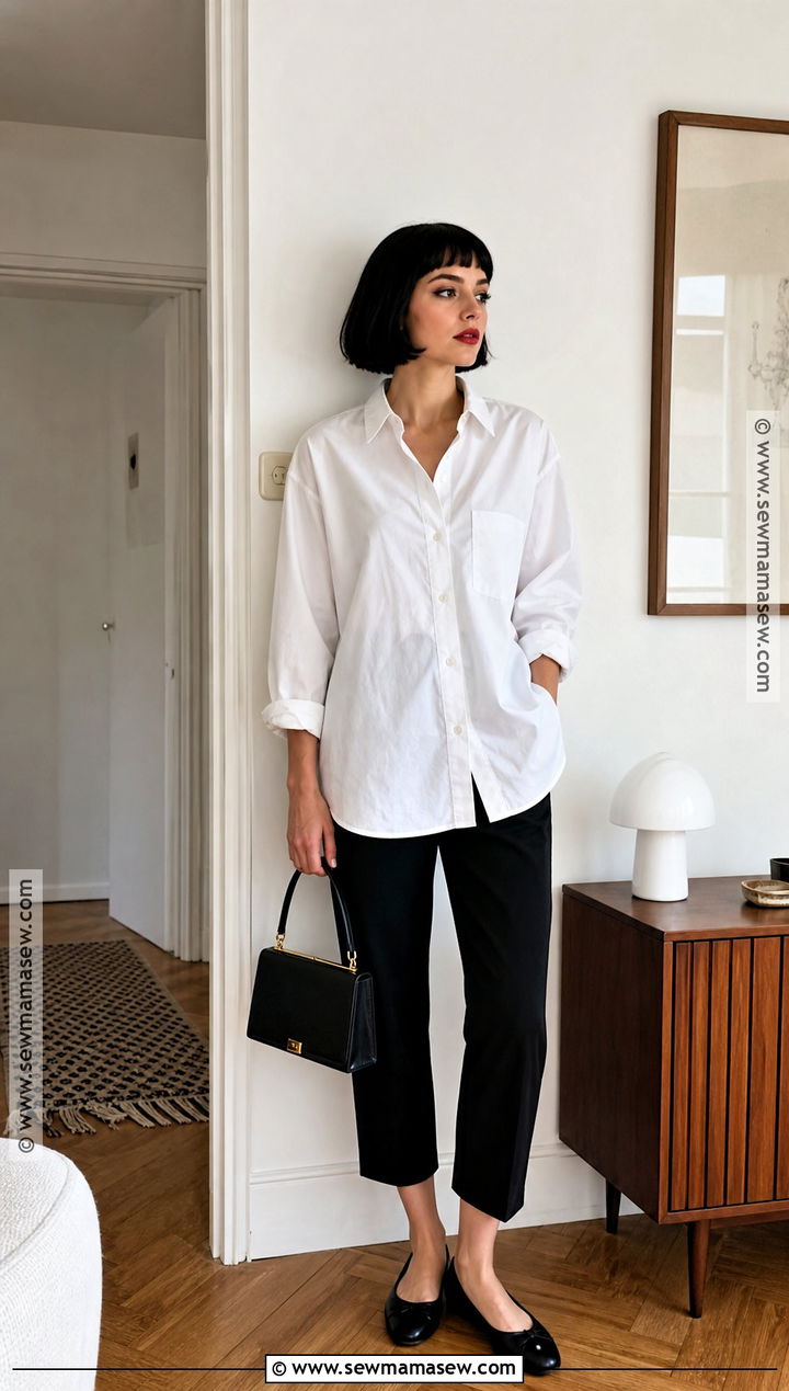 Mia Wallace Costume With White Button Down Shirt - 30 closet costumes last minute