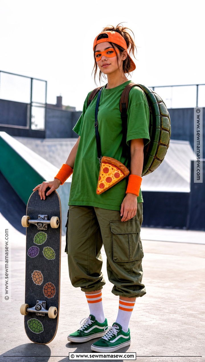 Michelangelo Skater Ninja Turtle Costume - 30 Ninja Turtle Costume Ideas for Women