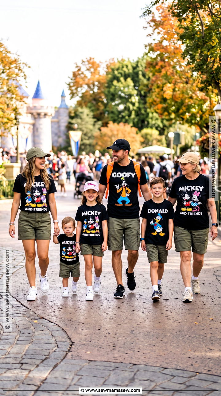 Mickey And Friends Costume Shirt With Cargo Shorts - 15 disney october family shirts