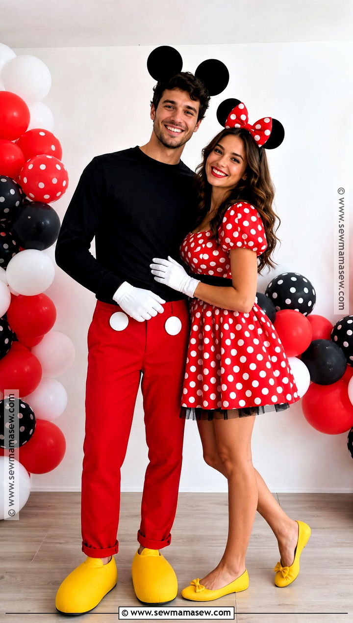 Mickey And Minnie Mouse Couple Costume - 30 Disney Halloween Costumes for Couples