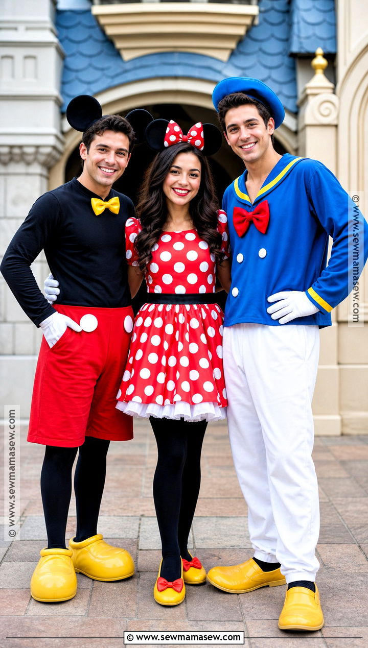 Mickey Minnie And Donald Trio Costume - 45 iconic trio halloween costumes