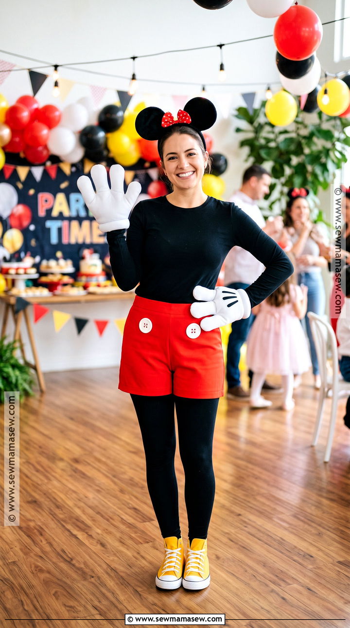 Mickey Mouse Costume With Red Shorts - 30 disney dress up ideas