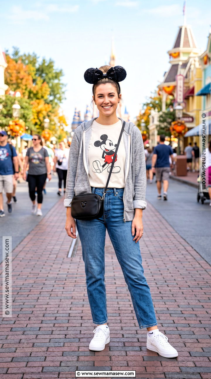 Mickey Mouse T Shirt And Jeans Outfit - 20 november disney outfits