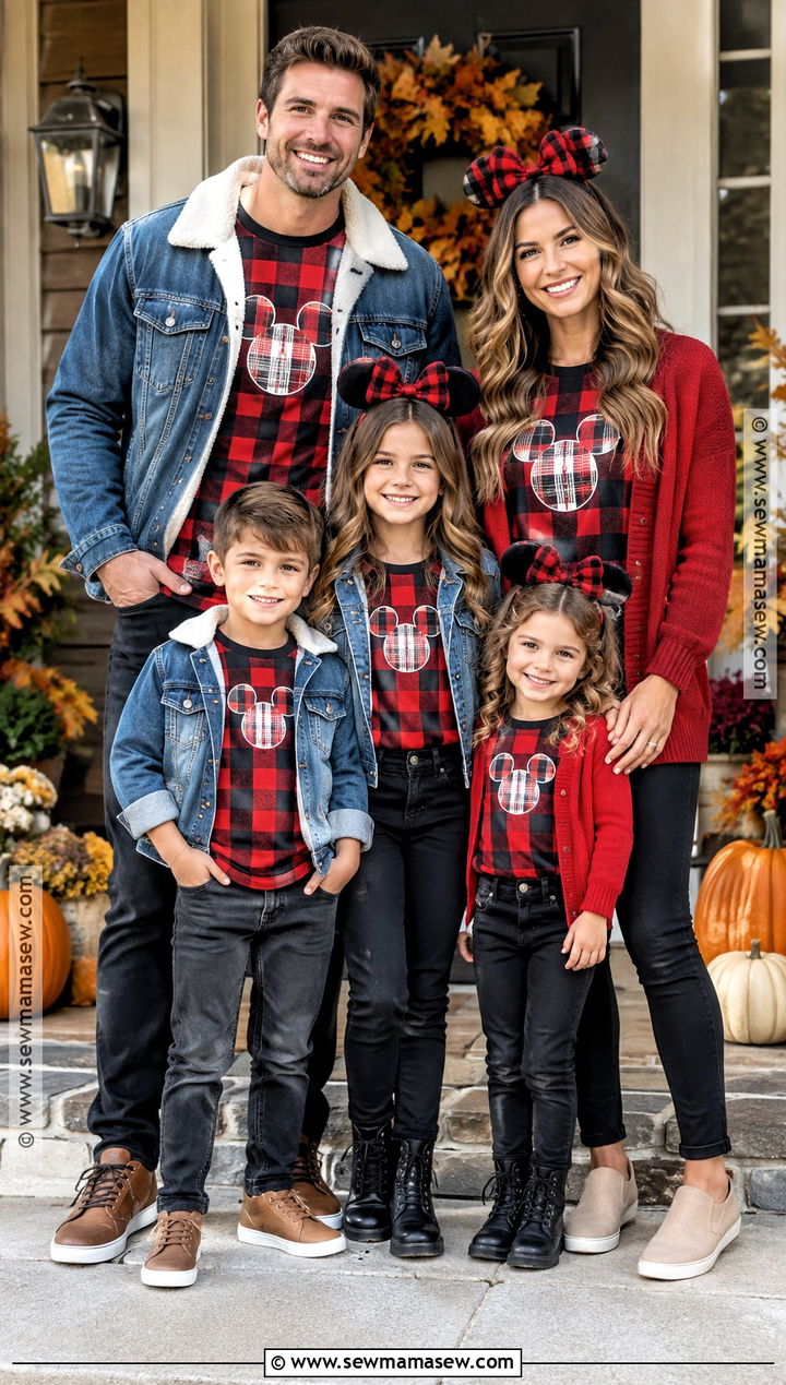 Mickey Plaid Thanksgiving Shirt Outfit - 15 disney family shirts thanksgiving
