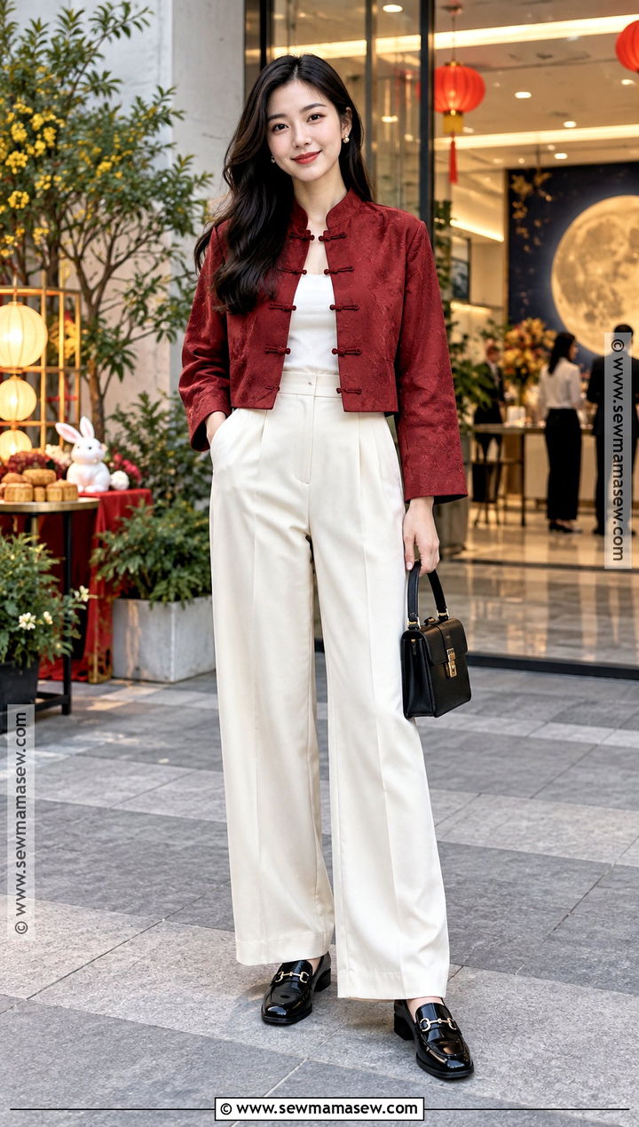 Mid Autumn Festival Cropped Jacket Outfit - 20 mid autumn festival outfit ideas