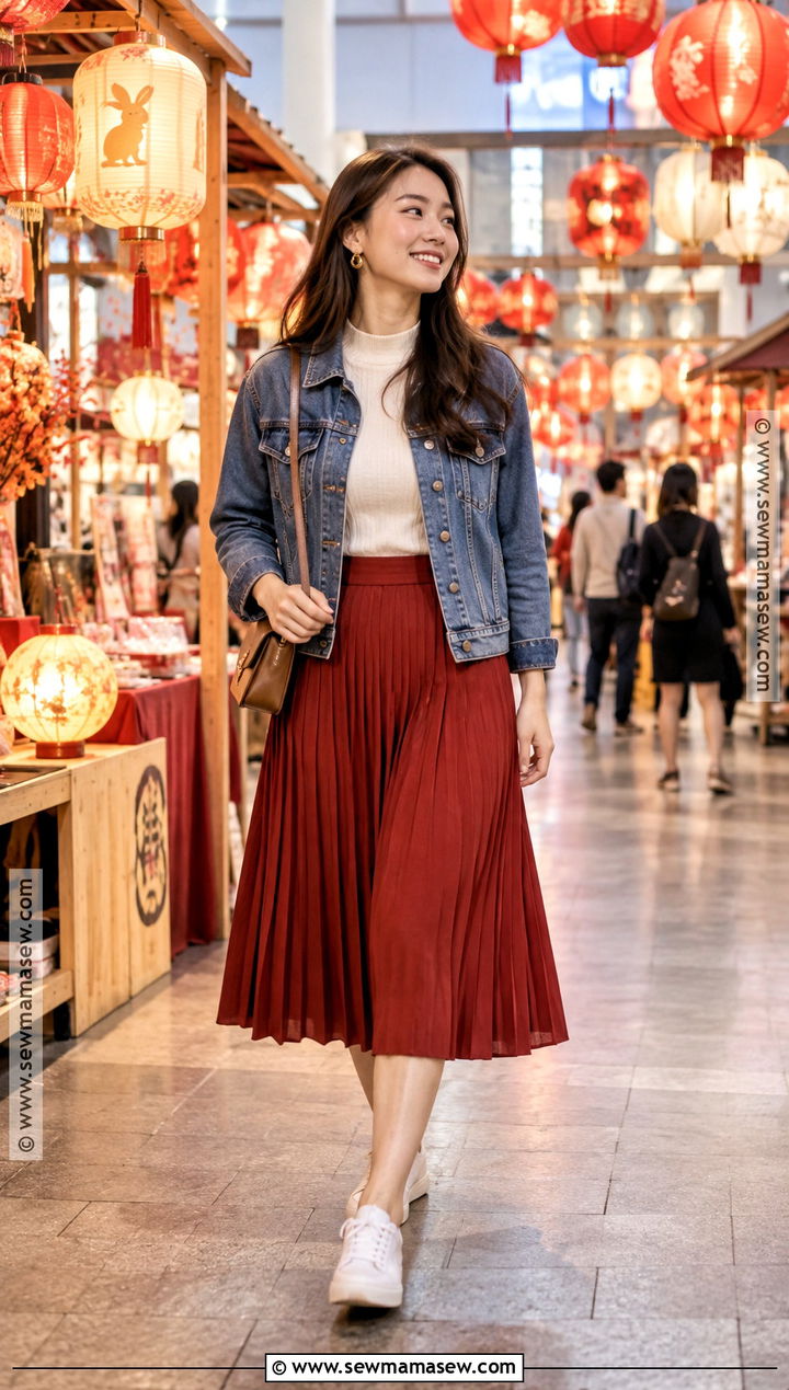 Mid Autumn Festival Denim Jacket Outfit - 20 mid autumn festival outfit ideas