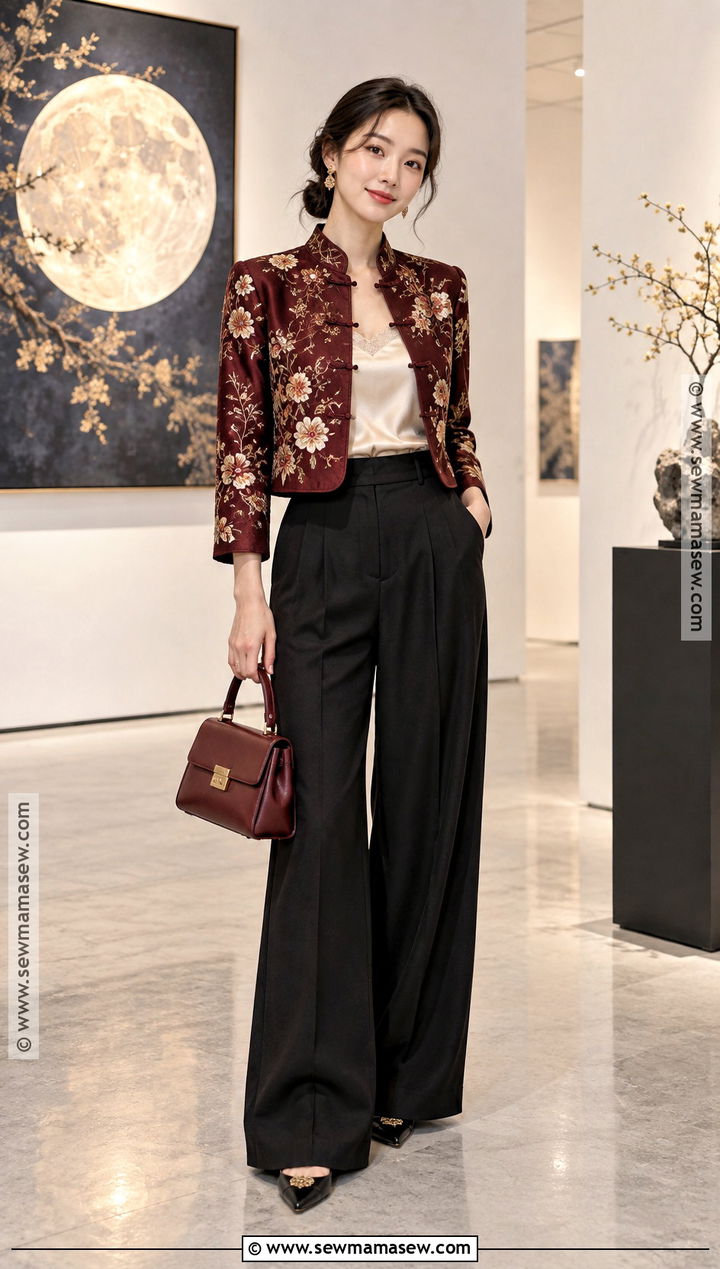 Mid Autumn Festival Embroidered Jacket Outfit - 20 mid autumn festival outfit ideas