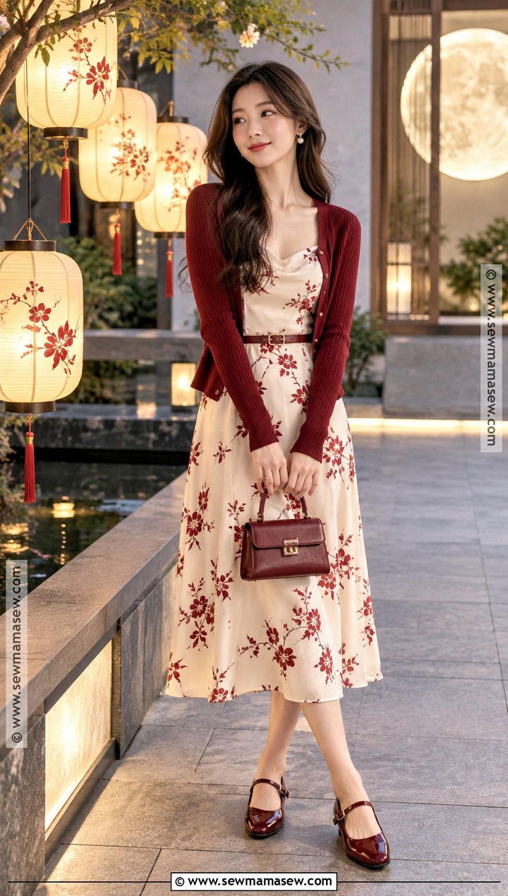 Mid Autumn Festival Floral Slip Dress Outfit - 20 mid autumn festival outfit ideas