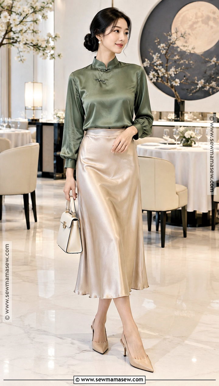 Mid Autumn Festival Jade Green Blouse Outfit - 20 mid autumn festival outfit ideas