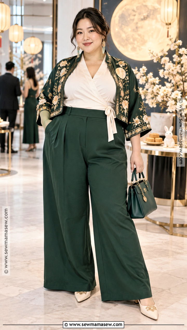 Mid Autumn Festival Plus Size Palazzo Pants Outfit - 20 mid autumn festival outfit ideas